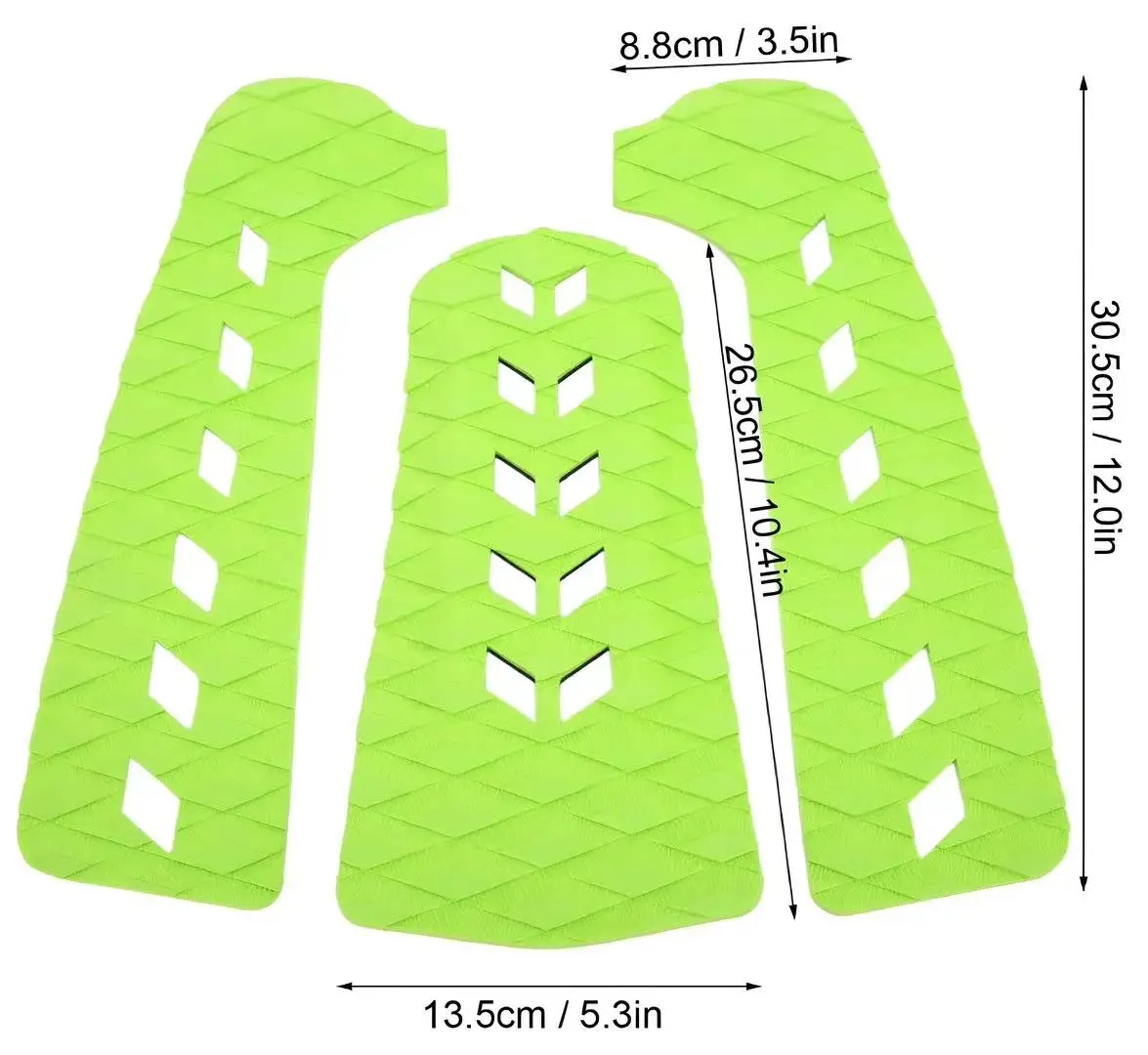2024 A+Material EVA Foam Arch Bar Non-Slip 3 Piece Stomp Damping Traction Pad DIY Surfboard Grip for Paddle Board