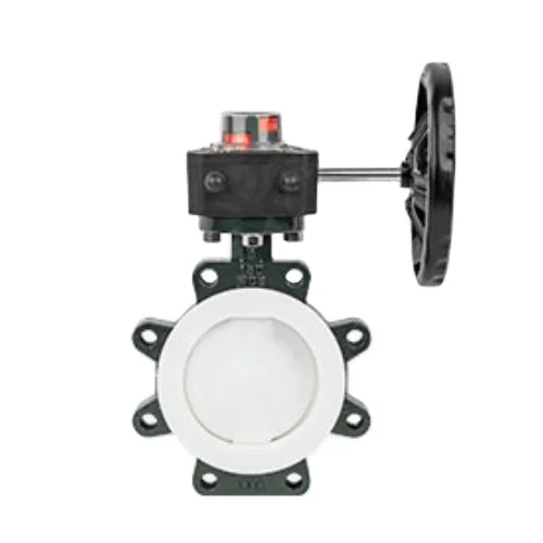 KEFA PN6 DN50 2inch PTFE Ductile Iron Lever Manual High Performance Lug Butterfly Valve