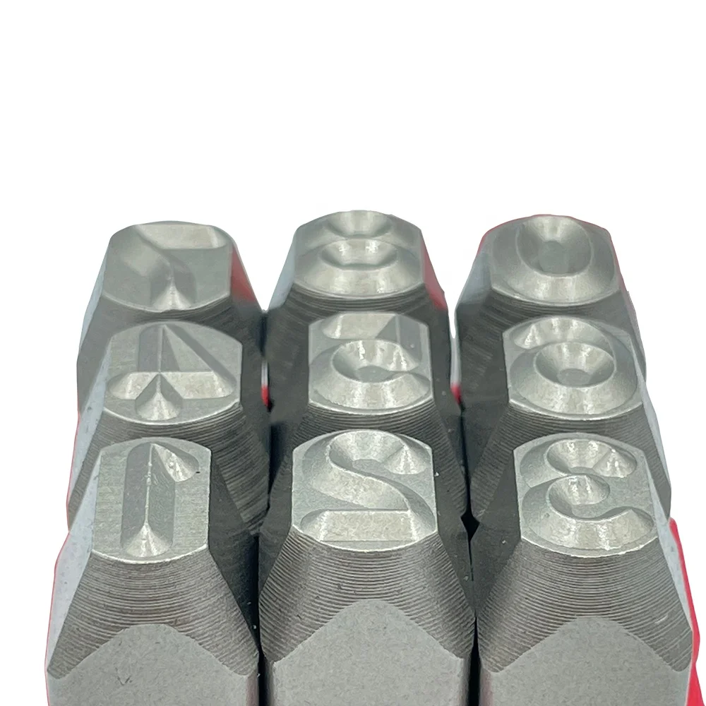Wholesale price 9pcs 7mm number steel stamp punch letter steel die punch mold set