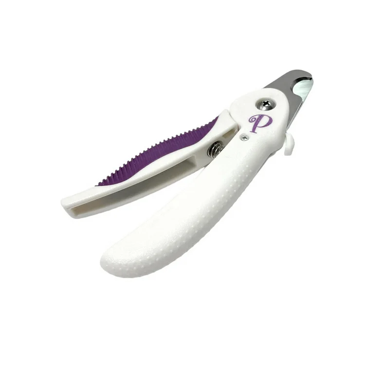 Dog Nail White Purple Clipper with Safety Guard for Pet Care