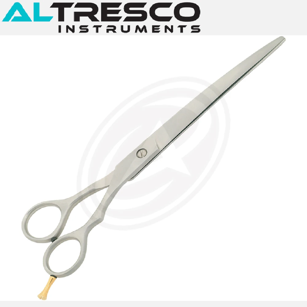 Pet Grooming Shears (Convex/Bevel Edge) Stainless Steel Adjustable Finger Rest & Screw (Finger Inserts)