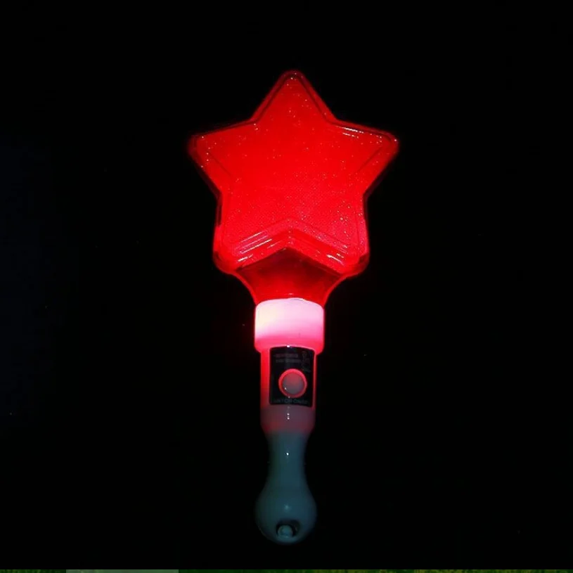 multicolor five-pointed star led flashing star stick led star glowing stick for concert Party  decorations
