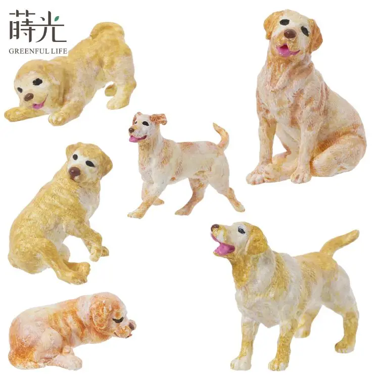 [2.9] Dog Decoration Mini Garden Decor Terrarium Miniature Accessories Resin Figurines
