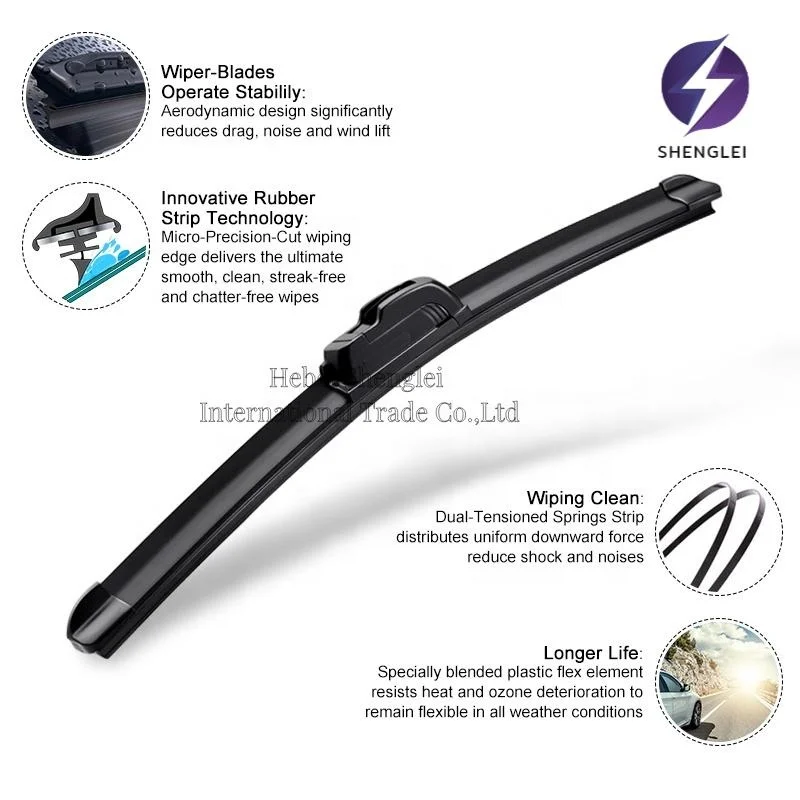 Universal Car Wiper Frameless Windshield Wiper Customized Packaging Flat Soft Wiper Blades