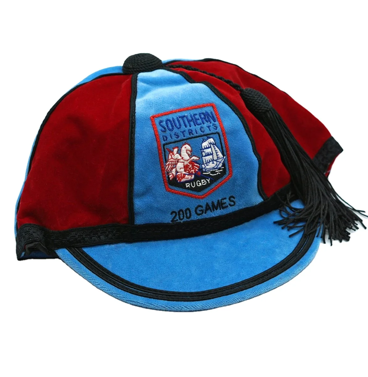 Embroidered Rugby presentation caps, cricket honours caps, Hight Quality Honours Caps