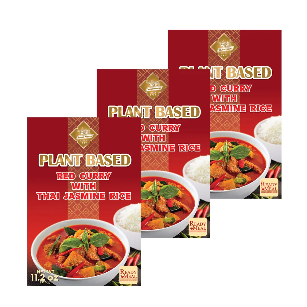 Thailand Premium Product Top Grade Quality Ready to Eat Meal -Plant Based  Red Curry with Thai Jasmine Rice Easy and Tasty