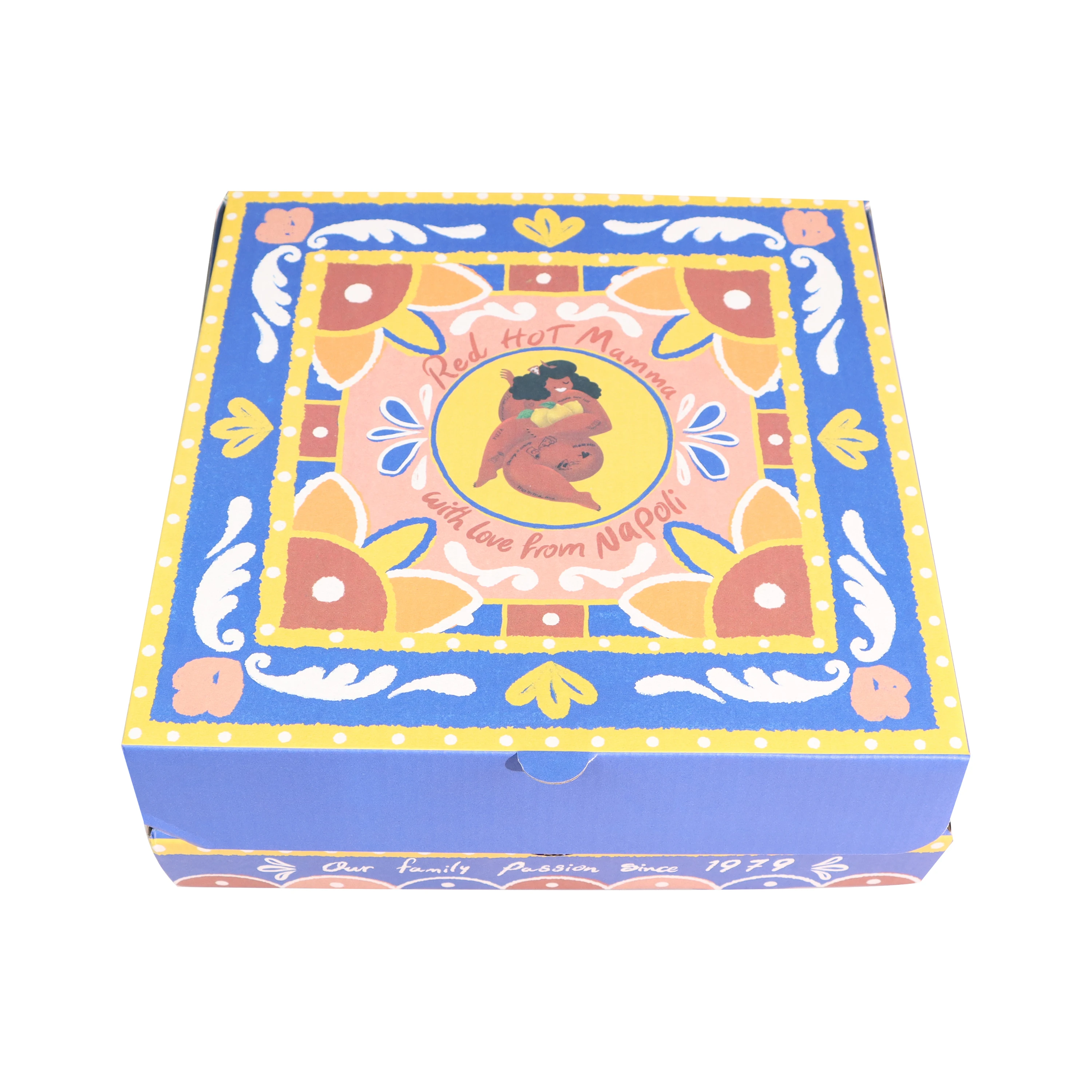 Custom logo printed Brown Kraft  Food Packaging Paper Pizza Box