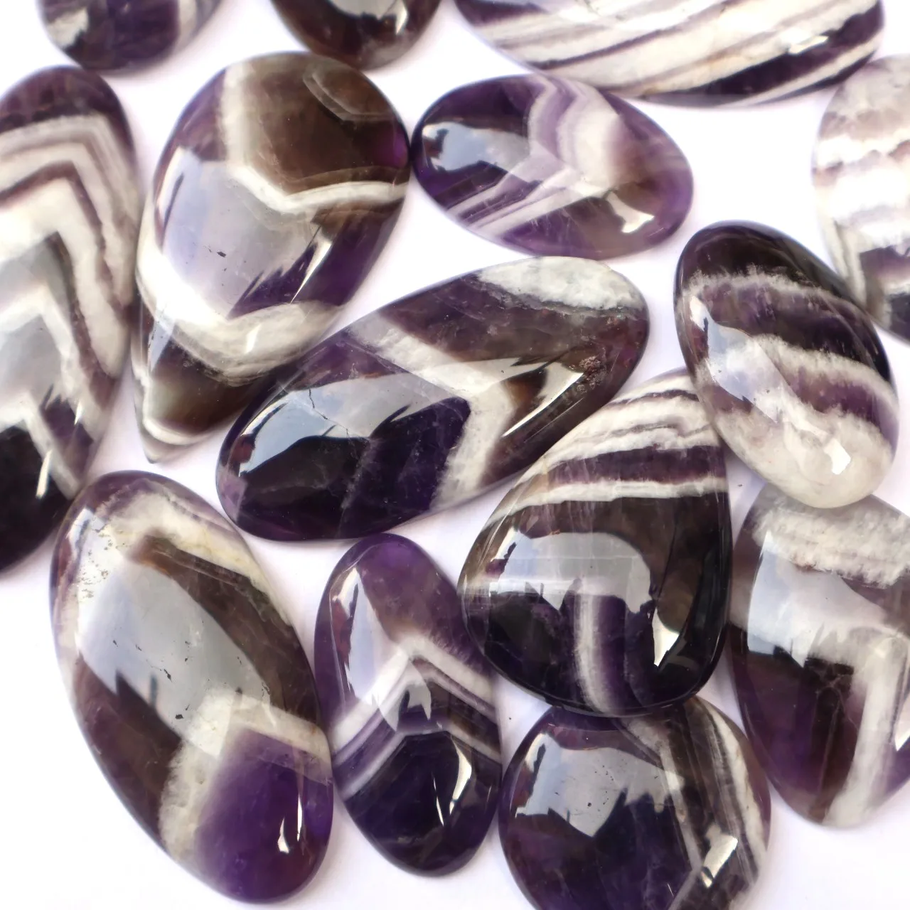 Handmade Natural Amethyst Lot for Jewelry Making Mixed Size and Shape Crystals and Quartz Gemstones Pear and Fancy Cut Quartz