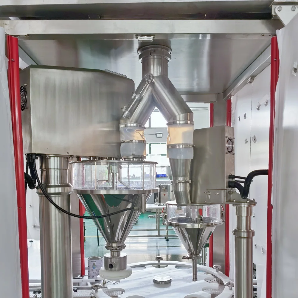 12 Stations Automatic Rotary Auger Capsule Protein Powder Filling Machine