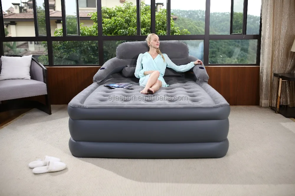 Easy to inflate Waterproof portable inflatable bed Adjustable inflatable mattress for family camping
