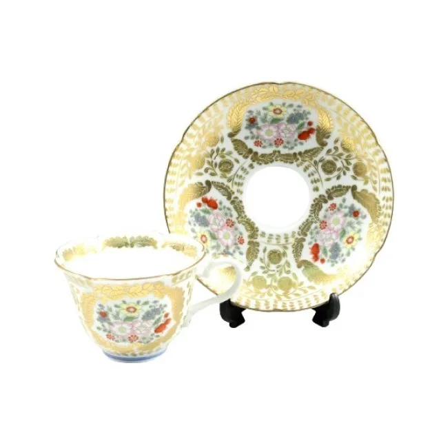 Hot Selling Traditional Arita Ware Coffee Cup & Saucer Set with Ergonomic Handle Versailles Tea Cup & Saucer Set
