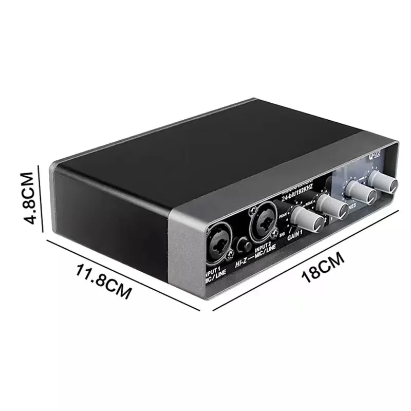 24-bit/192khz External Sound card 2I2 USB audio interface studio recording music live broadcast for sound equipment 3rd gen