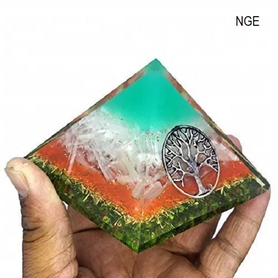 Самая мощная Пирамида Orgone из селенита пирамида Orgonite с деревом жизни для положительной энергии Selenite orgone