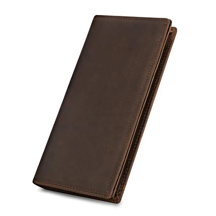 Custom Hand Stitched Genuine Leather Men Wallet Card Holder Latest Design Clutch Wallet for Men