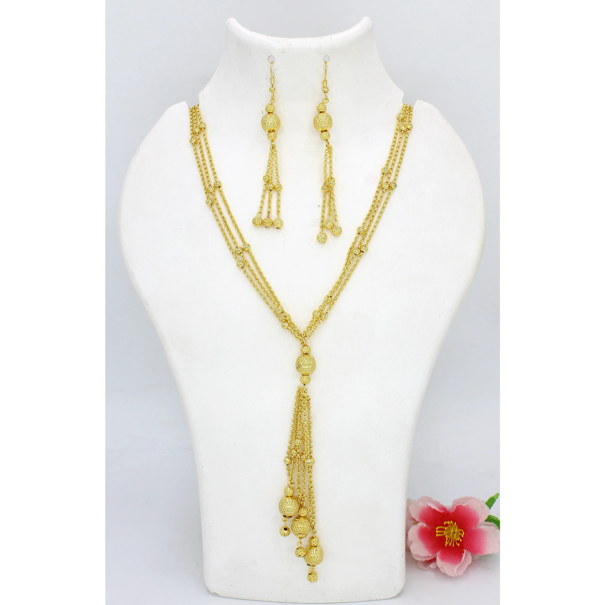 High Quality Luxury 24K 18K Gold Color African Dubai Gold Plated Jewelry Sets  Luxury dubai jewelry sets jewellery for women