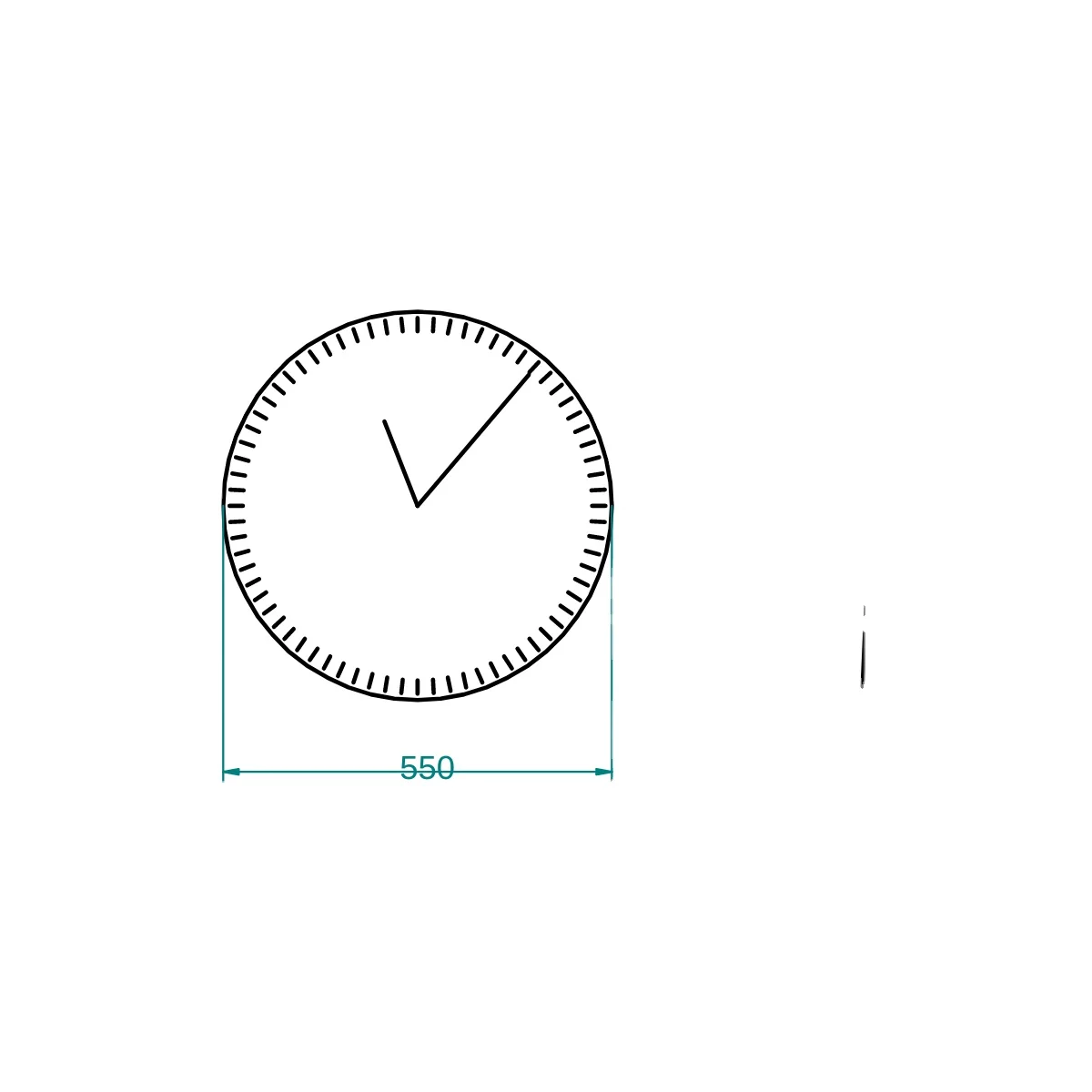 High Quality 55 CM (21 inch)  Dial Size Analog Slave Clocks For Indoor Use Wall Ceiling or Flag Mounting for Office