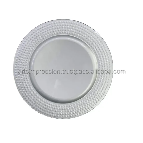 Best Selling Metal Charger Plates High Standard Nice Quality Decorative Design Tableware for Dinner & Dish Usage high standard