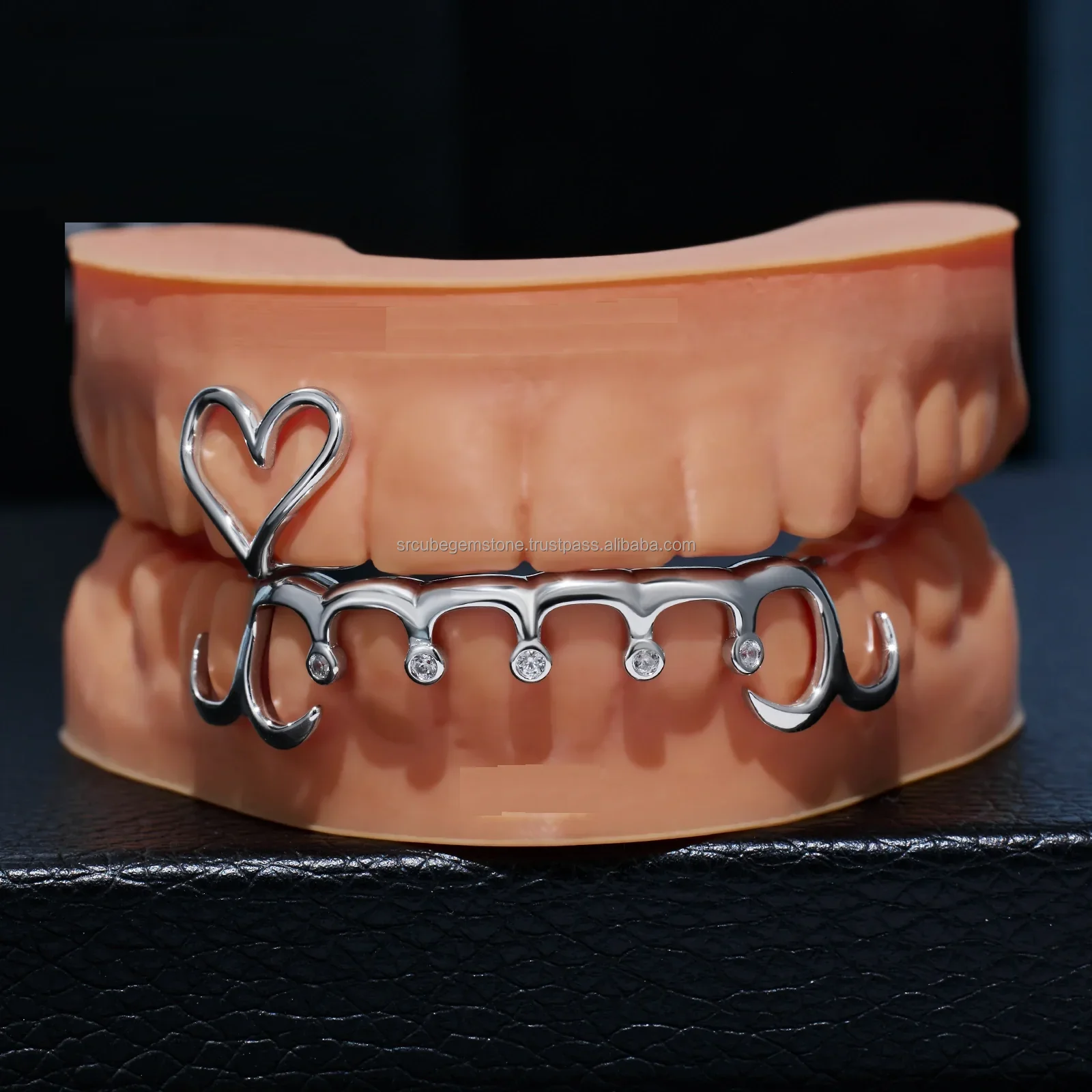 Most Expensive Premium Quality 925 Starling Silver Teeth With Moissanite Diamond Teeth Available At wholesale Price