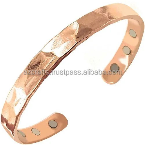Wholesale Inox Copper Cuff Bracelet with Pearl Diamond Garnet Classic Bell Pattern Christian Religious Symbol for Gifts Parties