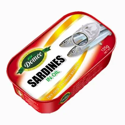 Hot Sale Delicious Canned Sardine 125g Sardines Tomato Sauce Vegetable Oil Canned Fish for Africa Market Canned Sardines Fish