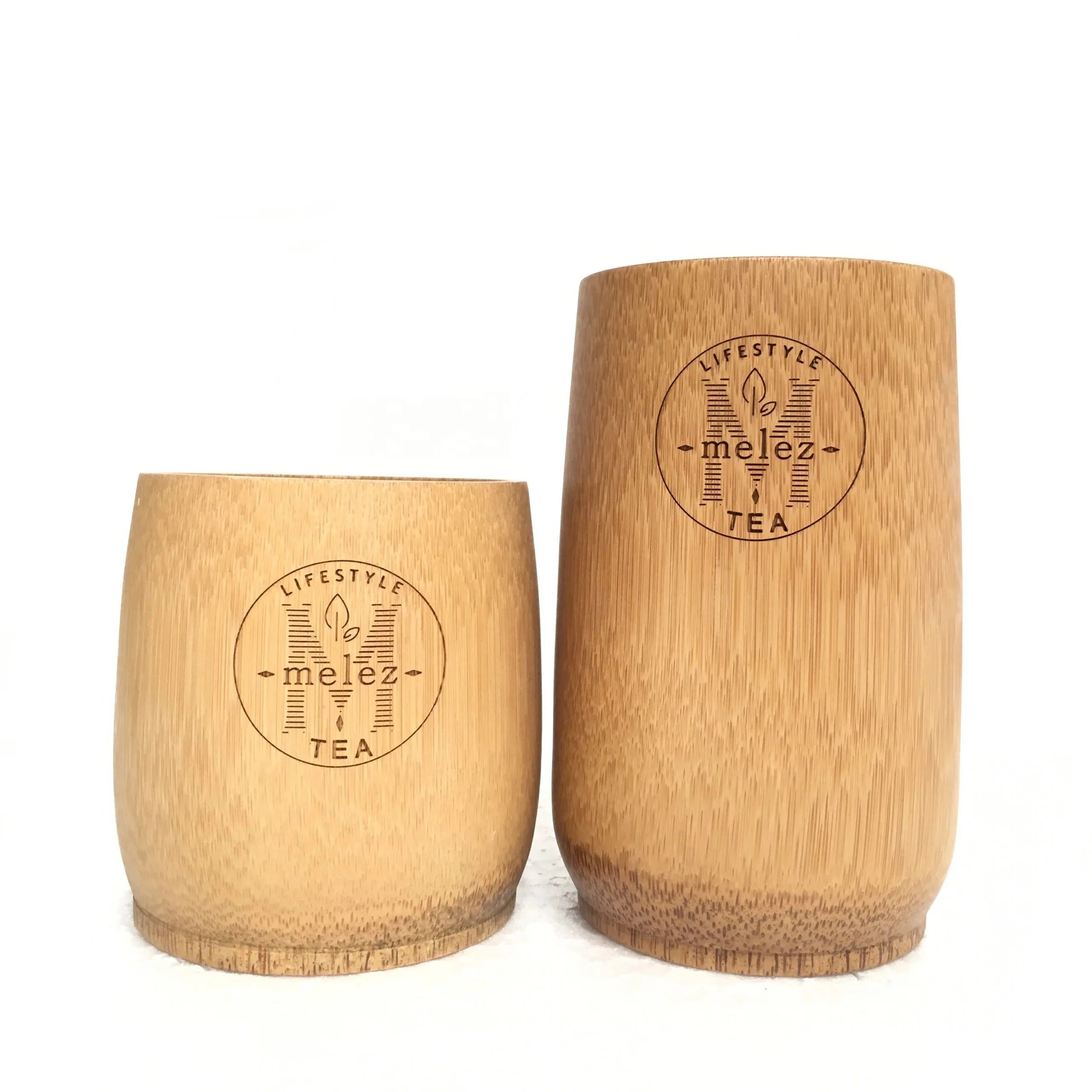 Natural custom logo bamboo reusable coffee cups from Vietnam