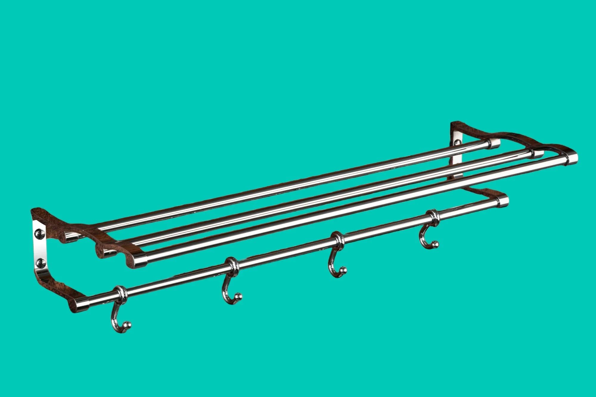 India-Made Premium Design Stainless Steel and Aluminum Bathroom Accessories Modern Home Towel Hanger With Brushed Finish