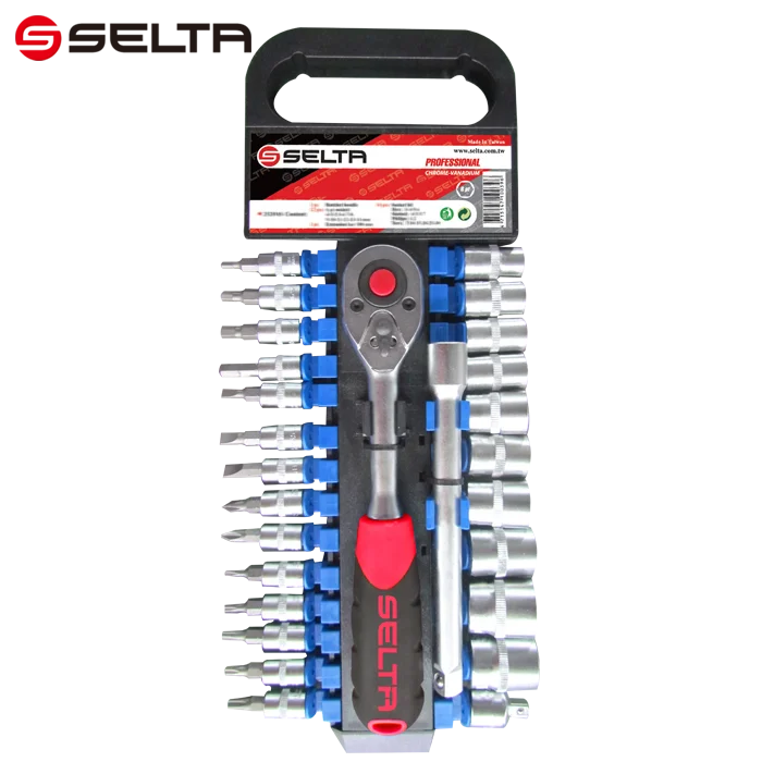 SELTA Factory Wholesale 27 Pcs Socket Set professional hand tools