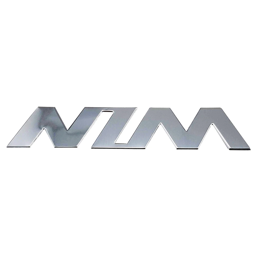 custom silver hair-line aluminum name plate glossy logo with foam tape adhesive
