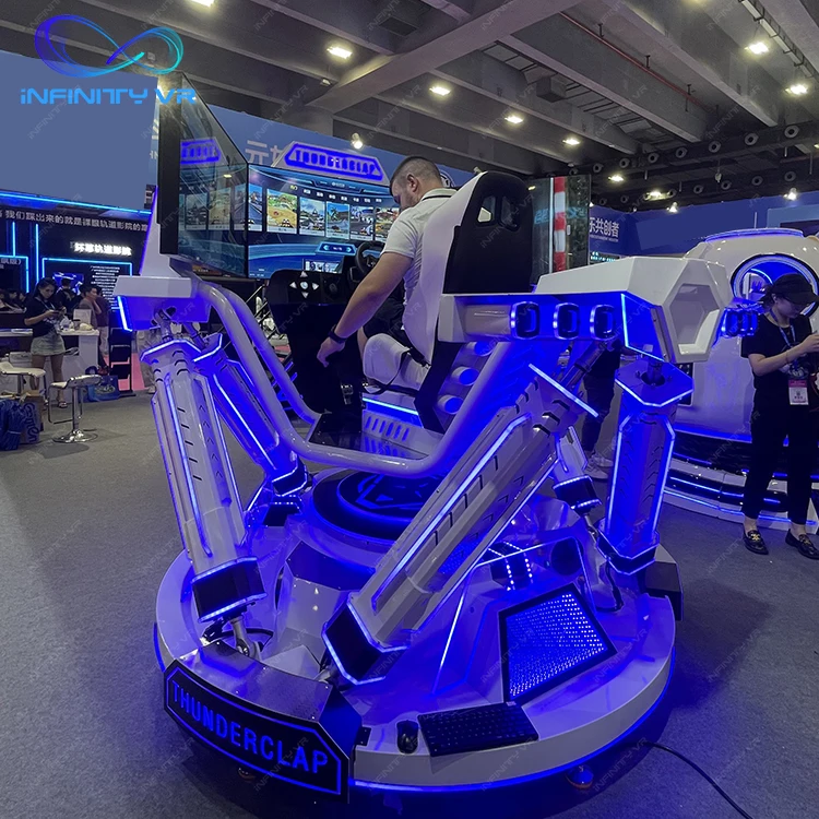 Factory Price VR Amusement Equipment Full Motion Sim Virtual Reality 9D VR Car Racing 3D Car Driving Simulator