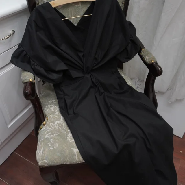 Linen Clothes Linen Dress Cotton With Knots And Ruffles Sleeves Elegant Dresses For Women Natural Midi Loose  From Vietnam