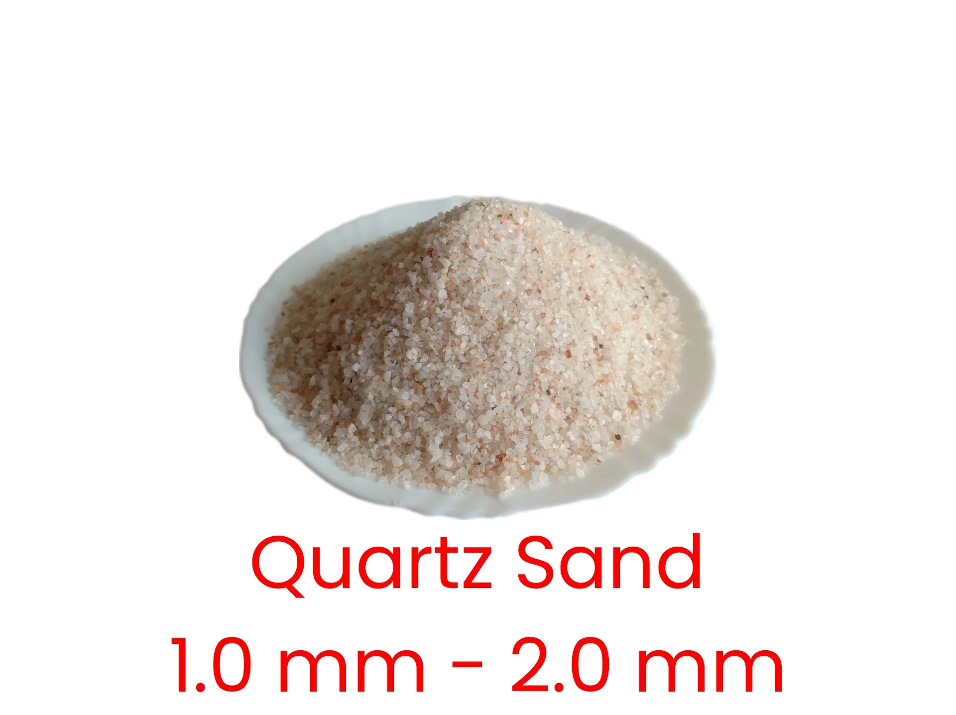 Arena de silice de cuarzo para filtro de arena de piscina Tamano de medios de 1,0 mm a 2,0 mm