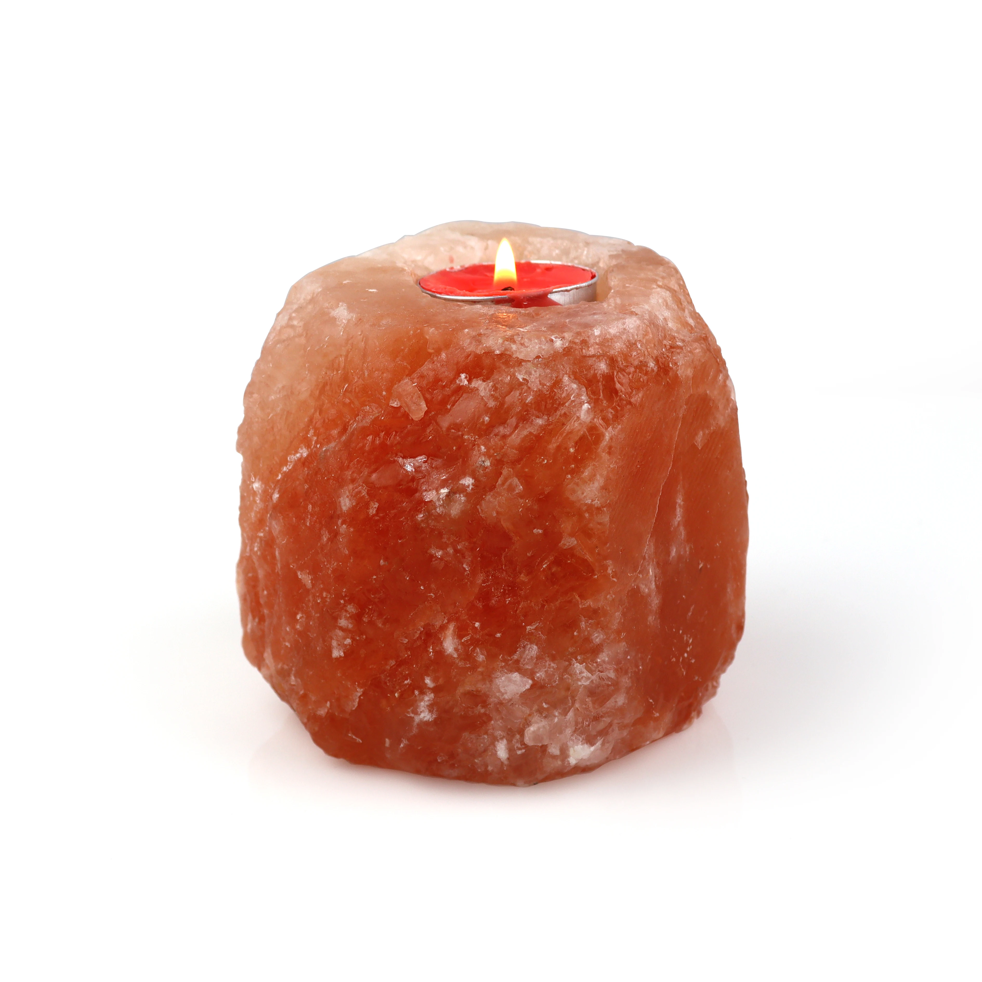 Pink Salt Crystal Himalayan Salt Votive Candle Tea Light Candle Holder