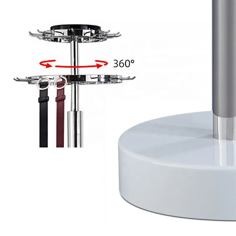 Stainless Rotating rack belt display stand hair extension holder for Hair Salon