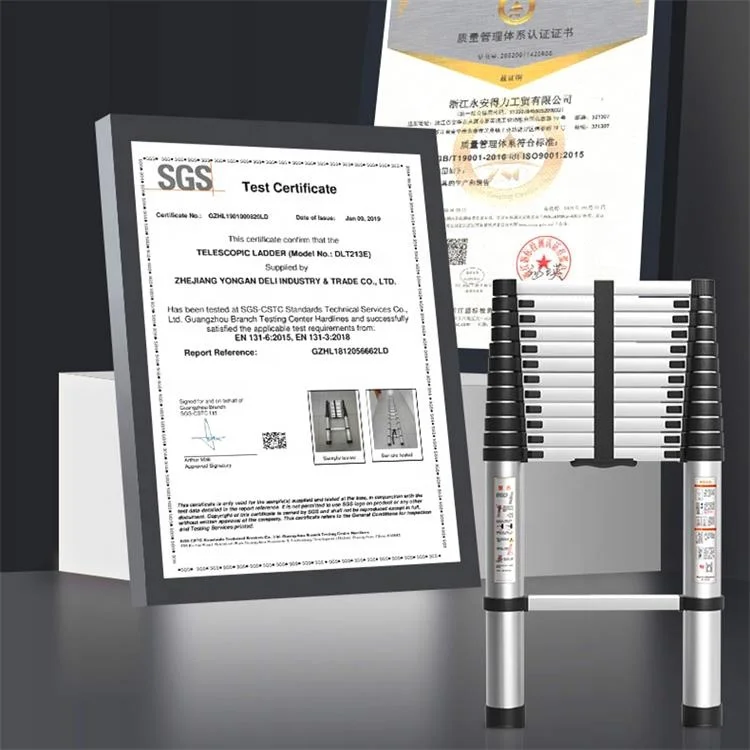Great ladder manufacturer deli ladder factory produced telescopic ladder price is competitive