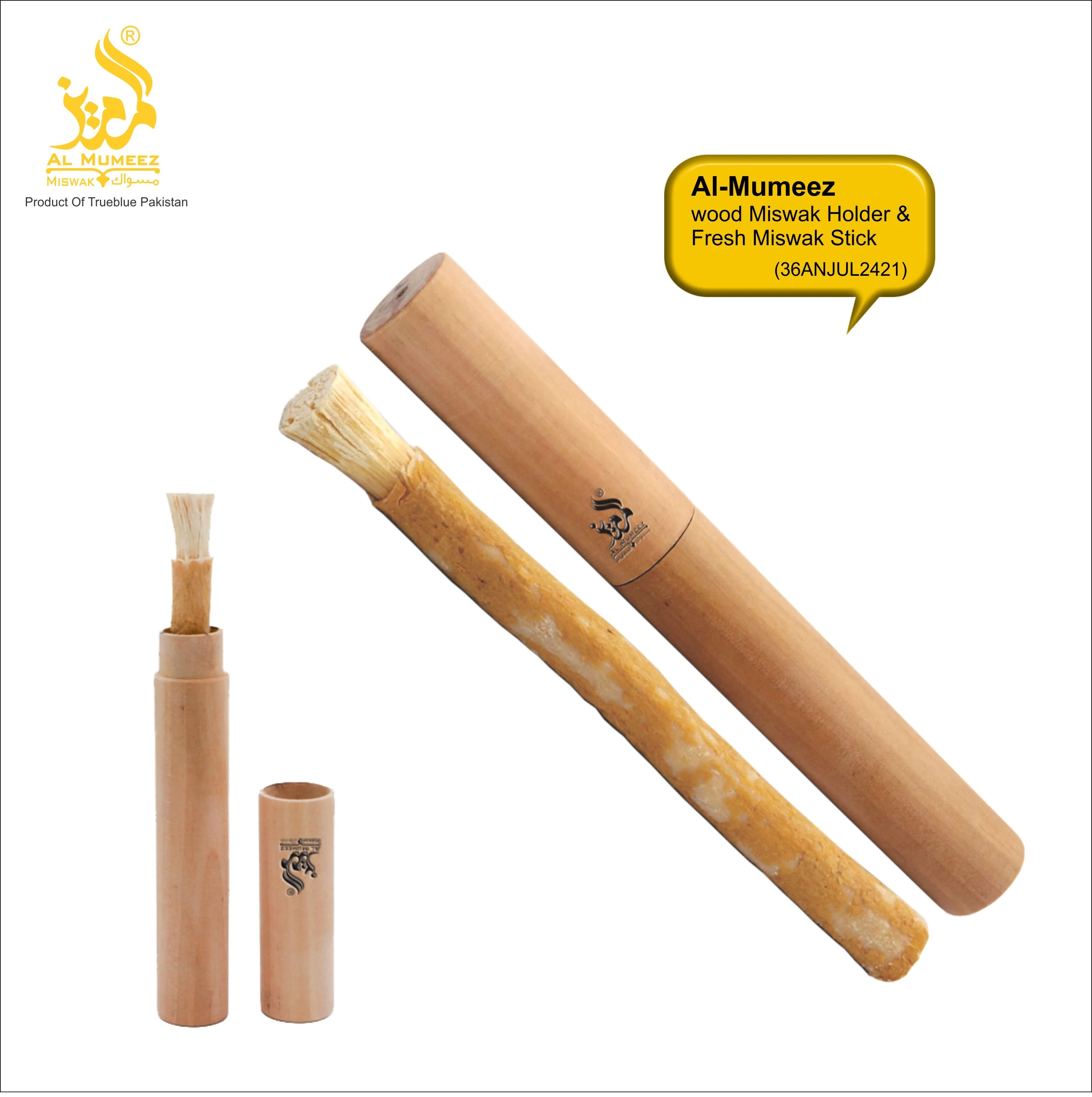 NATURAL WOOD HOLDER/CASE FOR MISWAK SEWAK SIWAK STICK TOOTH BRUSH WITH CUSTOMIZE DESIGN TOOTHBRUSH COVER  WATER USE FOR OUTDOOR