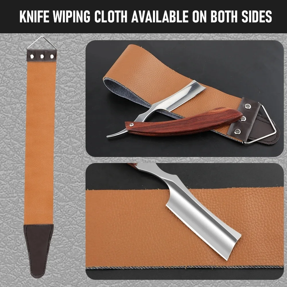 High Quality Straight Edge Razors Blade Stainless Steel Barber Wood Foldable Handle Beard And Hair Razor Adjustable Custom Logo