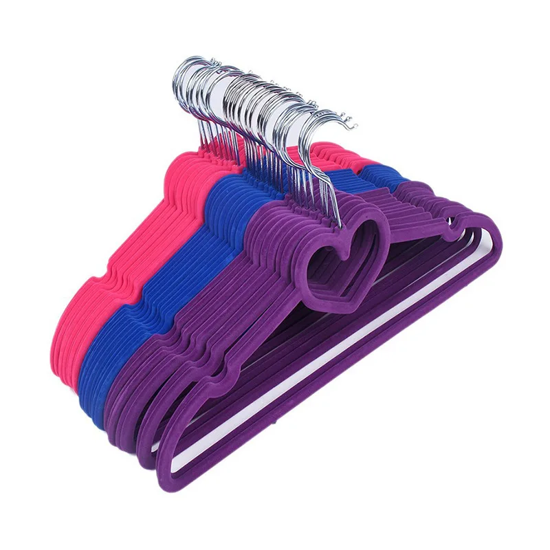 Wholesale Custom Non-Slip Factory directly supply Space Saving Velvet Hangers with 360 Degree Swivel Hook For Clothes