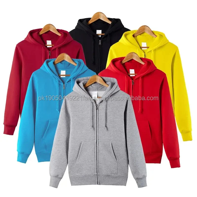 Cotton Men Cheap Zipper Wholesale Hoodies 100% Polyester Tracksuit Customizable Athletic Hoodie Pullover