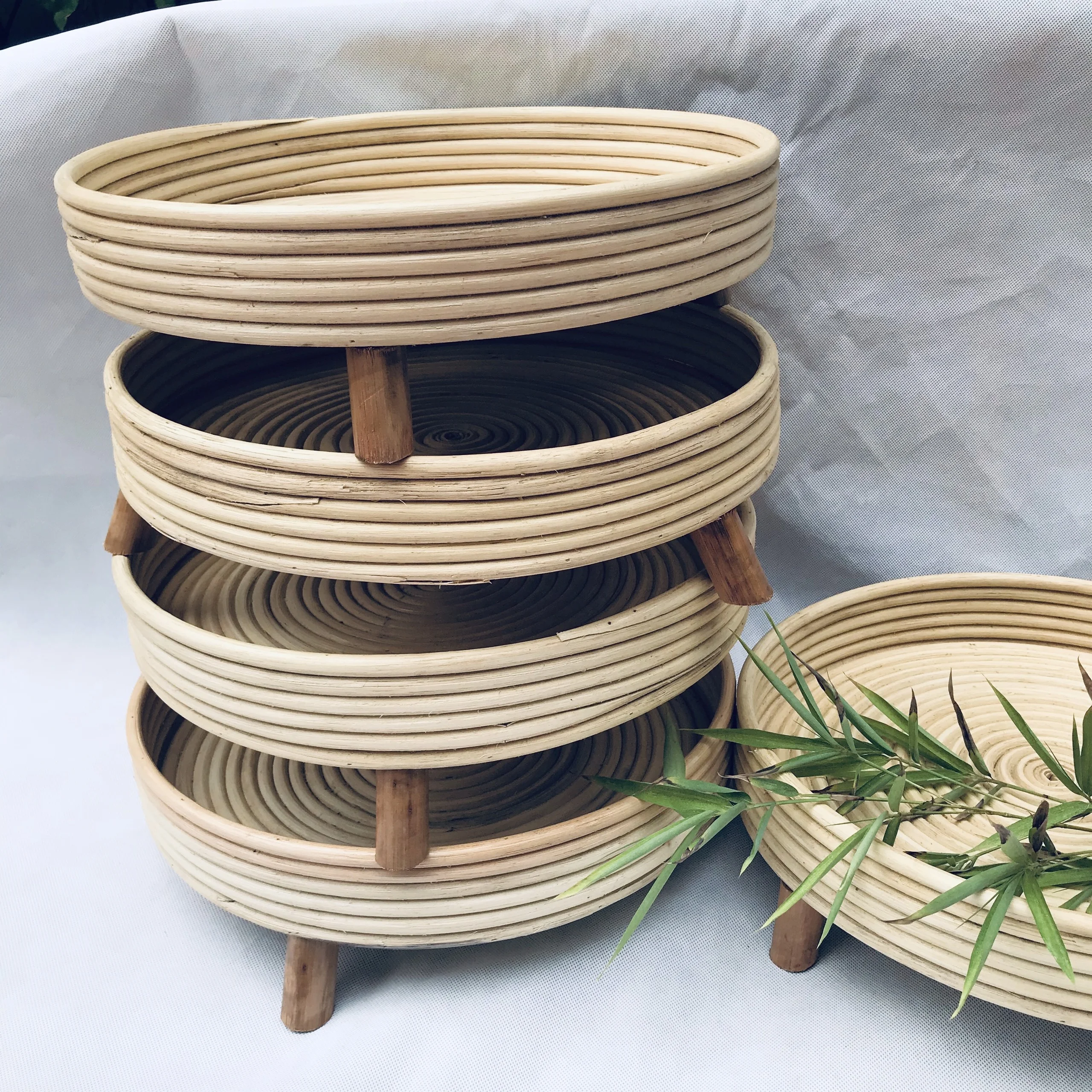 Винтажная подставка для растений из ротанга цветочных горшков декоративный держатель садовых помещений украшения дома