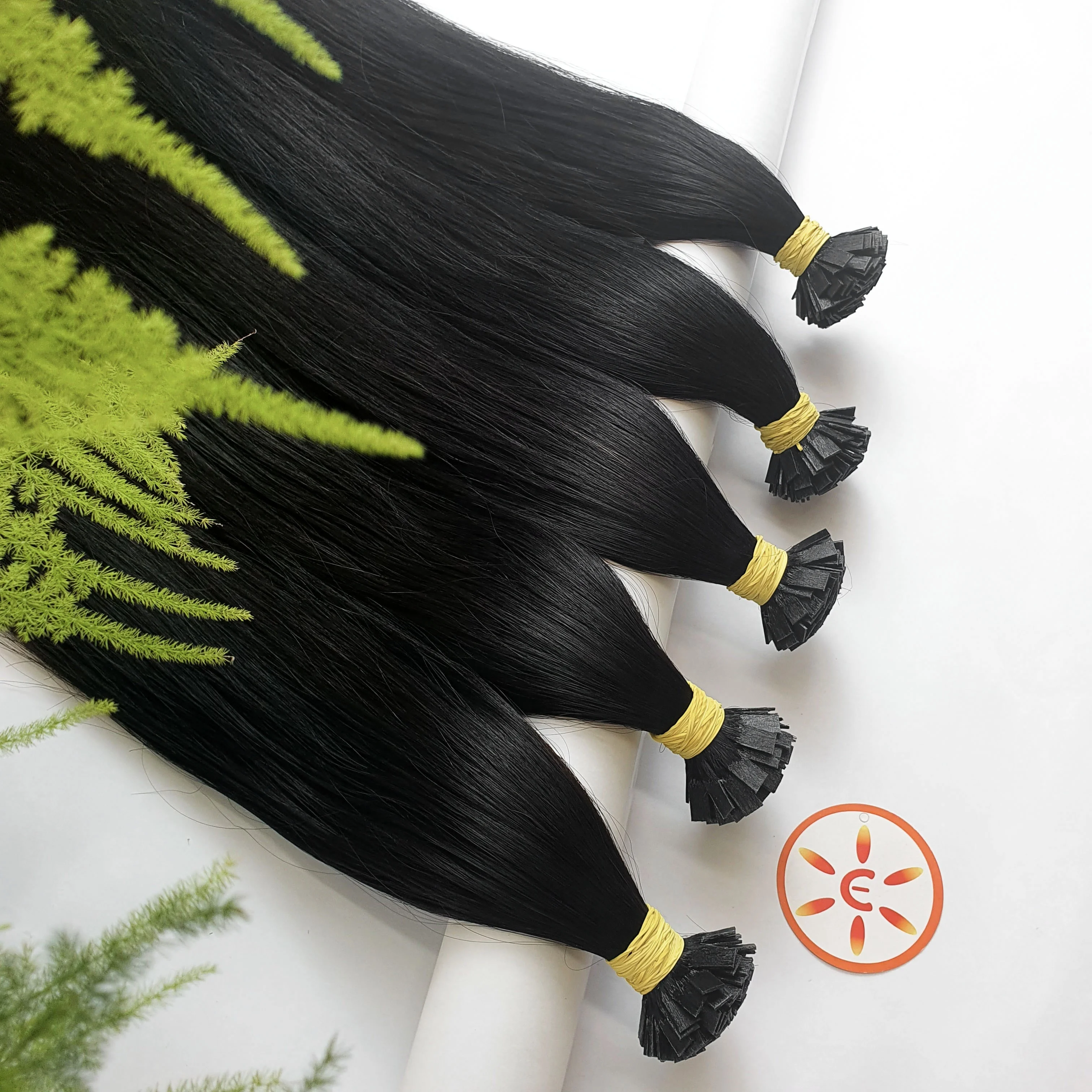 E-HAIR VIETNAM |  Our product is 2 sets of natural black hair, but 1 set is combined with other colors to create a novelty