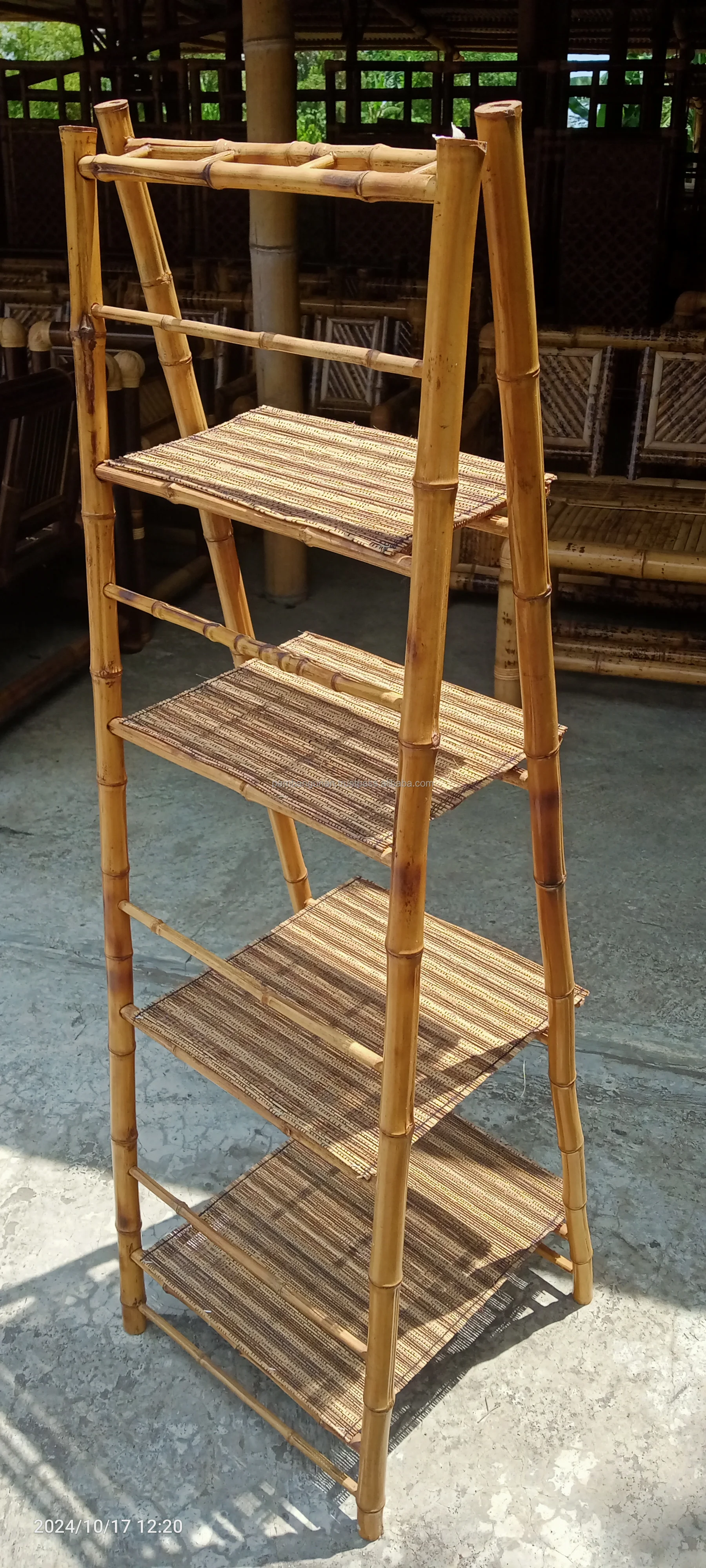 Handmade High Quality Bamboo Shoes Rack for Home Hotel Living Room or Apartment Use Direct from Indonesia for Farm House or Hall