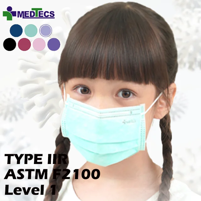 Durable Elastic Ear Loops Blue Child Children Children Disposable Face Mask For Kids