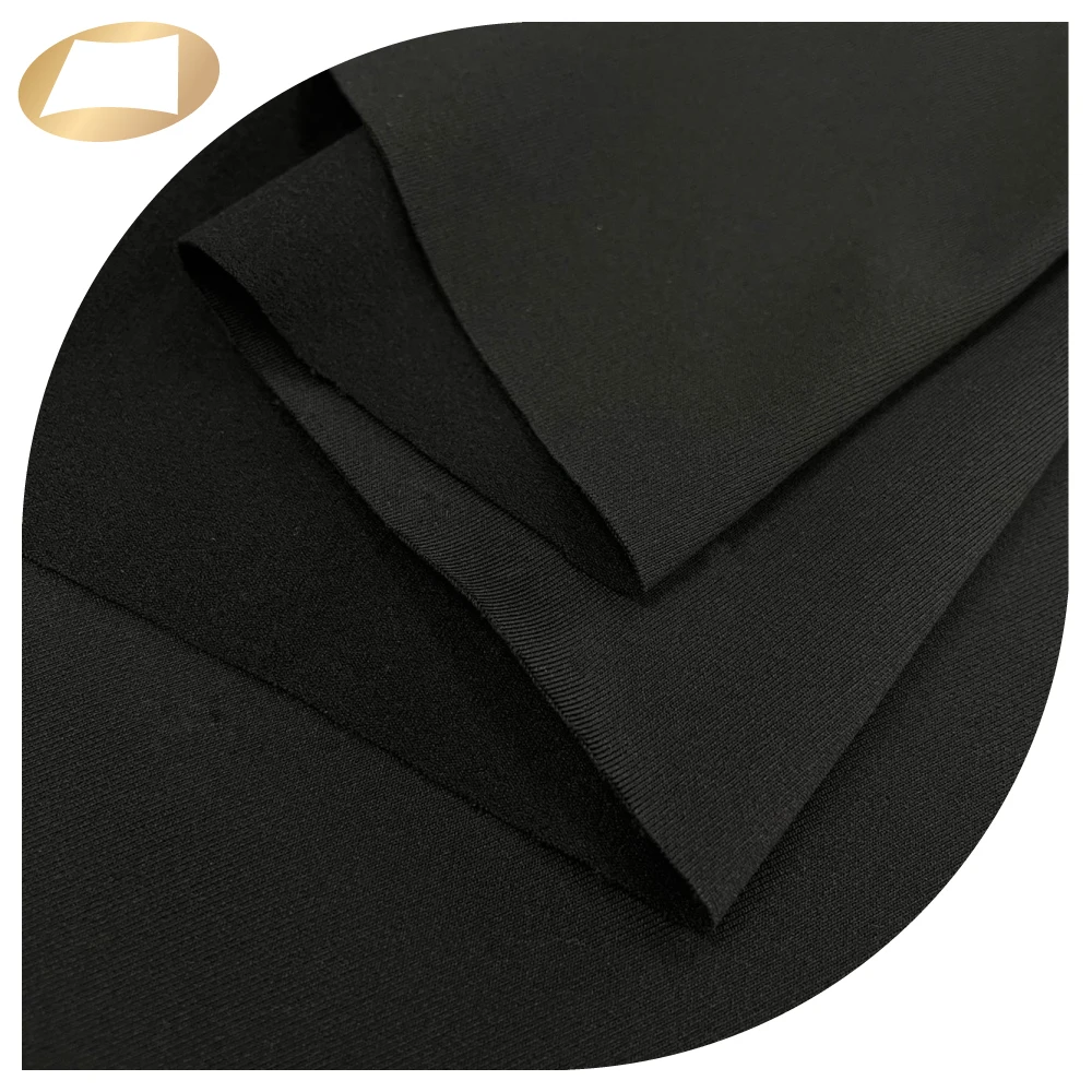 Polyester black spandex brush peach skin fabric for yoga pants 260gsm