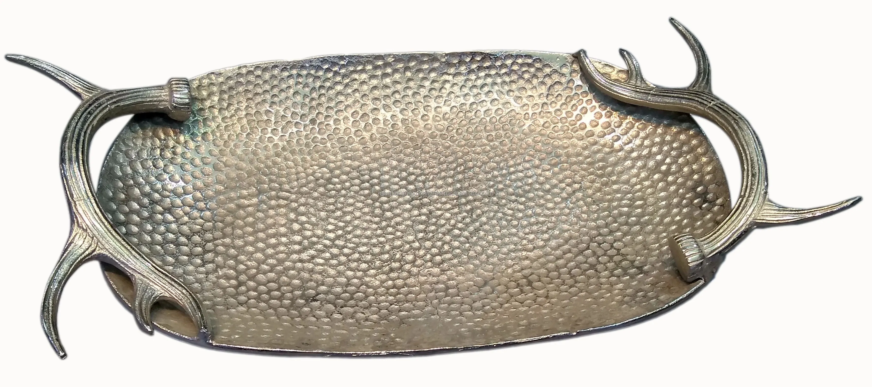 Best Quality Aluminium Metal Tray With 2 Handles Excellent Design For export from India at wholesale prices