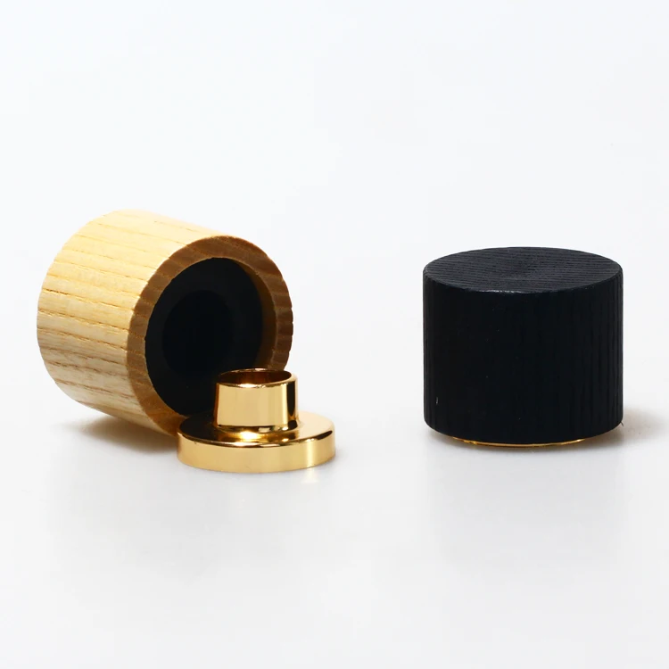 Perfume lids Must Buy wooden Perfume Bottle Cap Customized Wooden magnet ABS Material Perfume Glass Bottle Caps