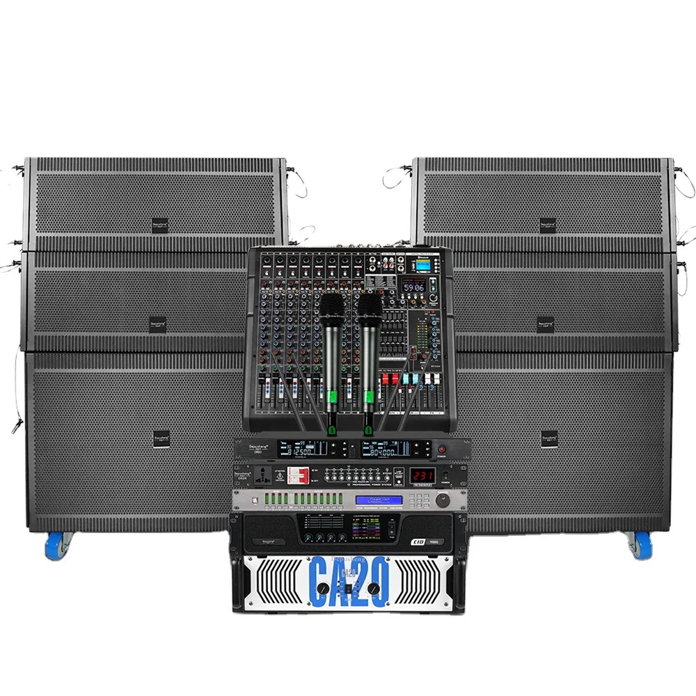 Biner L210 dual 10 Inch 2 Channels Passive Speaker With Power 1500W+1500W Outdoor Speaker Big Full Set