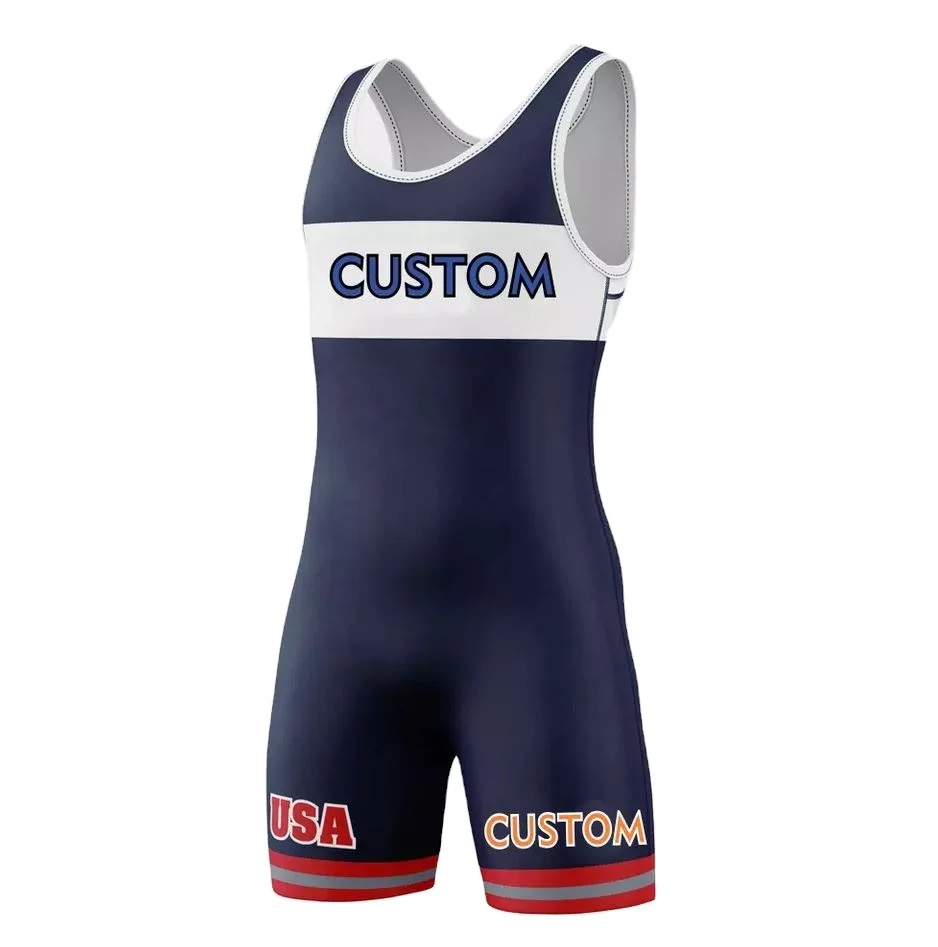 Custom Gym Training Wrestling Singlets Mens Power lift Weightlifting Men Singlet Wrestling Suit