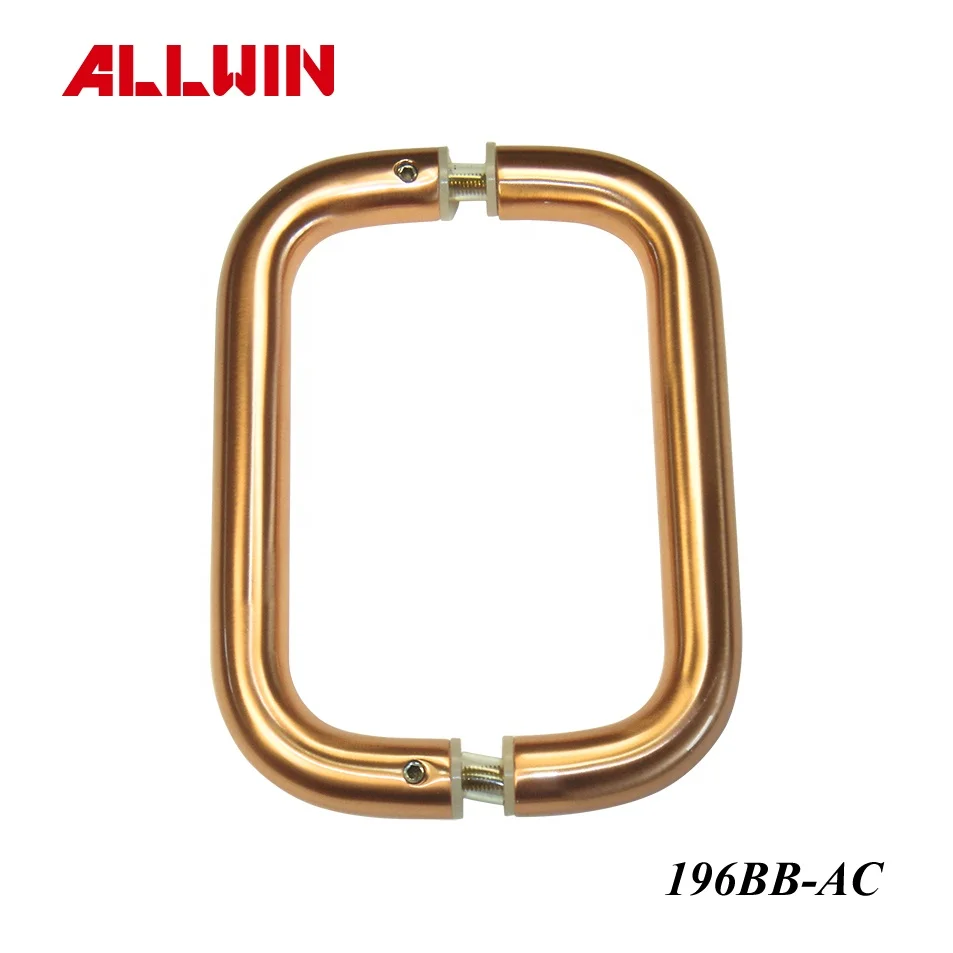 Modern Circular Push-Pull Shower Door Handle Back to Back Steel Stainless Steel Glass Wooden Materials Hotels Private Window Use