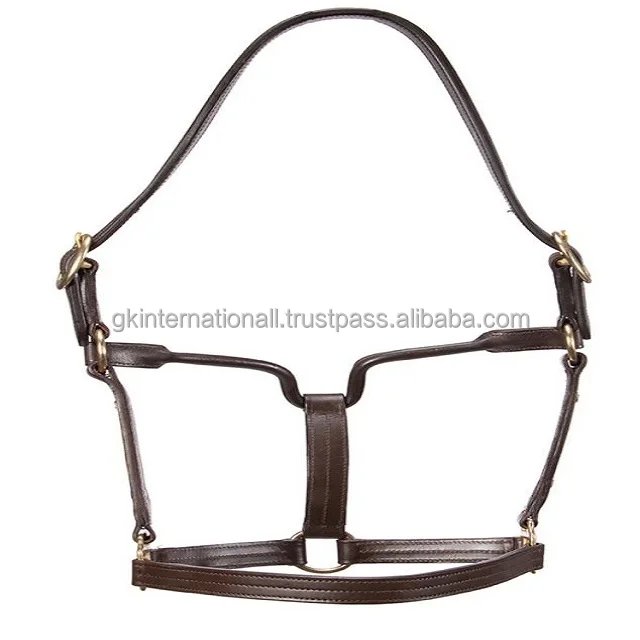 Adjustable Horse Riding Equipment Halter Horse Bridle Leather Cowhide Horse Halter Headcollar Equipment Equestrian Accessories
