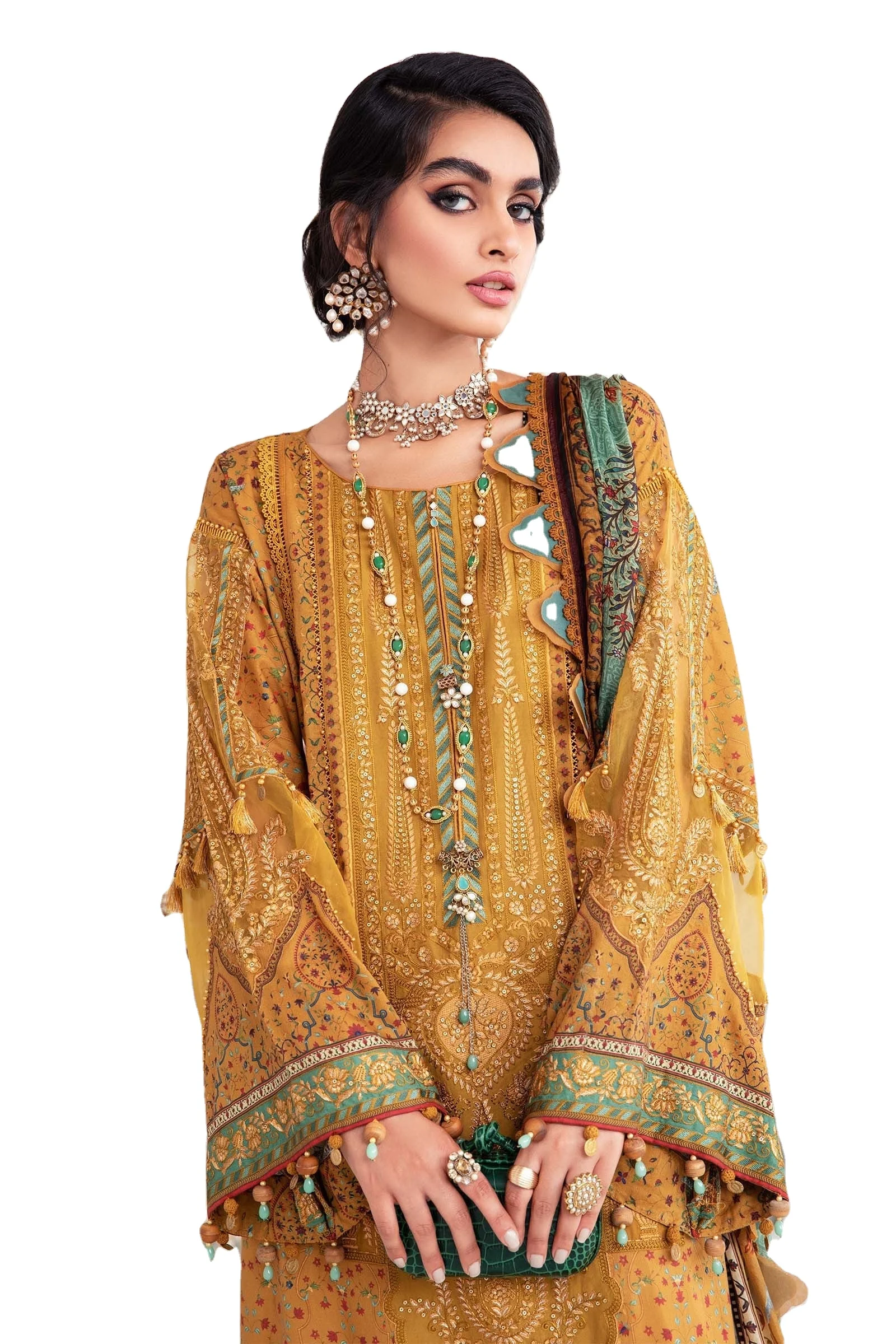 Premium Quality 2022  Wholesale pakistani ladies casual party wear shalwar kameez customized color size best stitching Quality